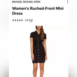 NWT MICHAEL Michael Kors ruched dress Med